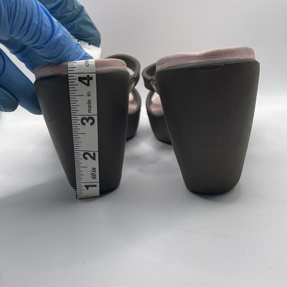 Crocs Cyprus iv Heels Women's Size 10 Pink Brown Preppy Beach Business - Picture 5 of 9